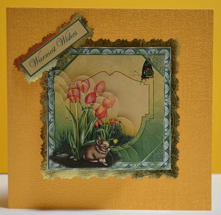 Rabbit with the Tulips by Yvonne Middleton