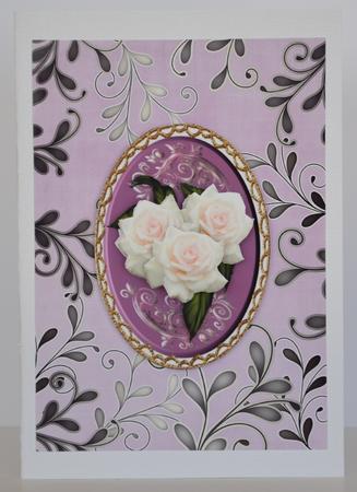 Lilac Coloured Silver Swirls A4 Backing Paper by Yvonne Middleton