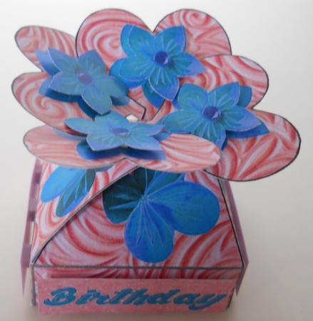 Locked Hearts Box - Origami Flowers Loving Birthday Wishes by Yvonne Middleton