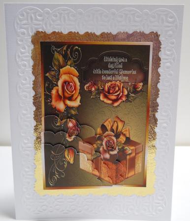 Floral Wonderful Memories Shell Edge Corner Stacker by Yvonne Middleton