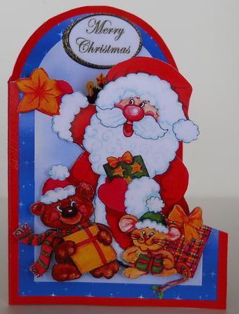 Cutaway Santa Card by Yvonne Middleton