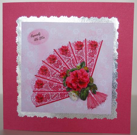 Vintage Rose Fan by Yvonne Middleton