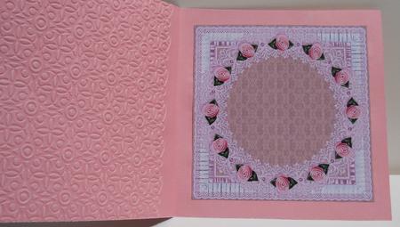 Red Treasure Box with Satin Rose Surround Insert Panels by Yvonne Middleton