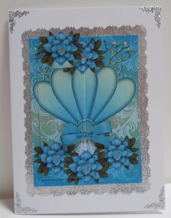 Bookmark Greeting Card with Flowers and Fan by Yvonne Middleton