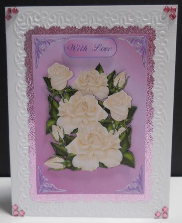 Roses for Mum Quick Card with Decoupage by Yvonne Middleton