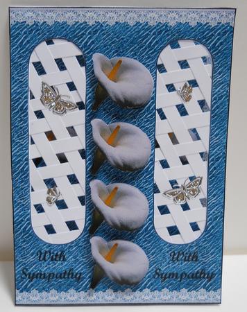 Calla Lily Sympathy Double Trellis Card Kit by Yvonne Middleton