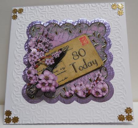 Lilac Cherry Blossom Postcard 80 Today Step by Step by Yvonne Middleton