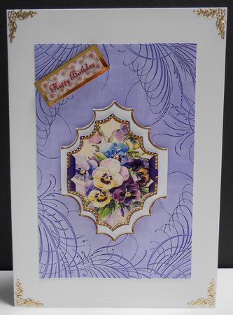 Blue Embossed Fleur Edge A4 Backing Paper by Yvonne Middleton