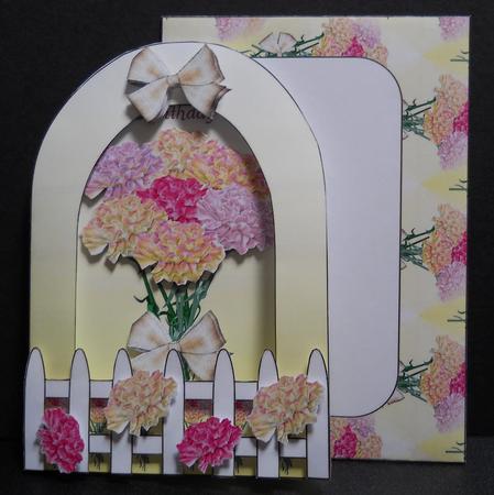 Arch Card Kit - Carnations by Yvonne Middleton
