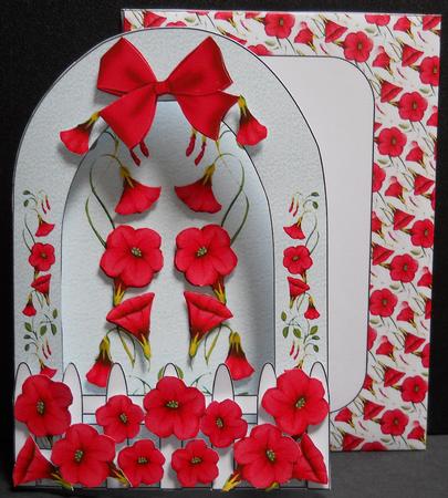 Arch Card Kit - Red Morning Glory by Yvonne Middleton