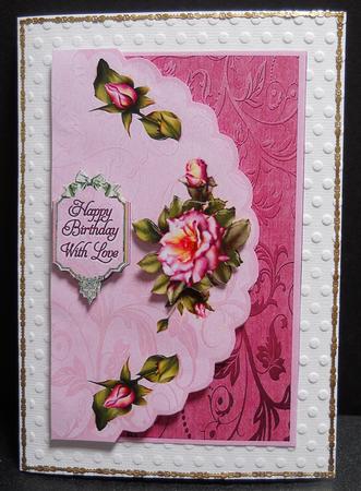 Shell Edge and Roses by Yvonne Middleton