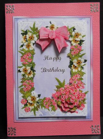 Floral Square Geraniums with Mini-stacker & Decoupage by Yvonne Middleton