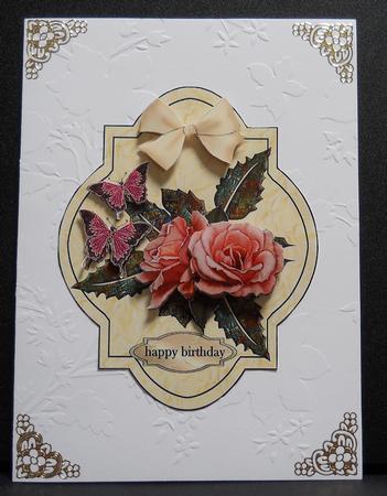 Scallop in Cream with Roses by Yvonne Middleton
