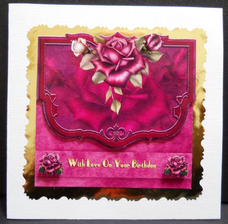 Rose Birthday Envelope Card by Yvonne Middleton