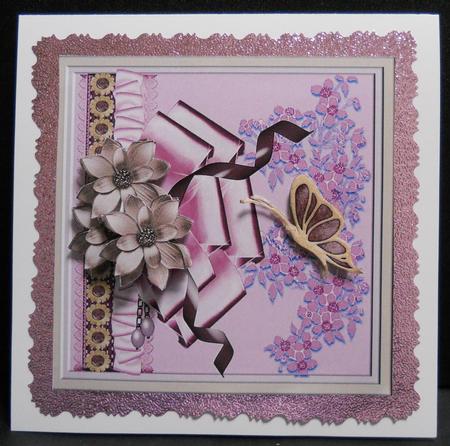 Butterfly on Pink 8x8 by Yvonne Middleton