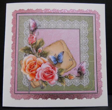 Spring Glow 1b - 8x8 Square Decoupage Topper by Yvonne Middleton