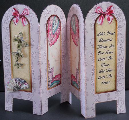 Vintage Floral 5d - Life - Folded Screen Card by Yvonne Middleton