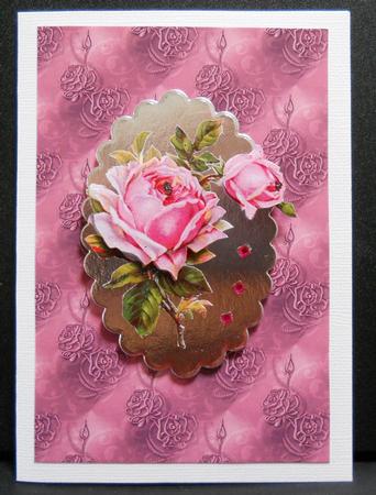 Embroidered Roses Backing Paper 1 by Yvonne Middleton