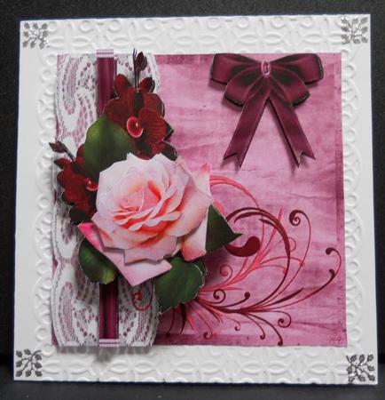 Pink Rose 5x5 Step by Step by Yvonne Middleton