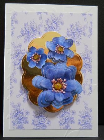 Blue Roses Background by Yvonne Middleton