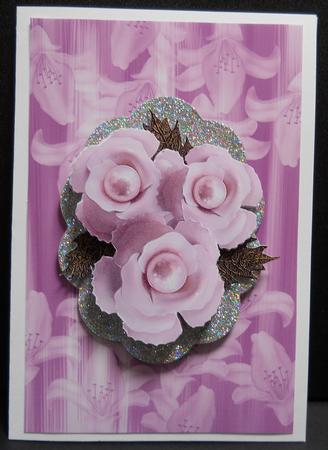 Lilac Painted Lily Sides A4 Backing Paper by Yvonne Middleton