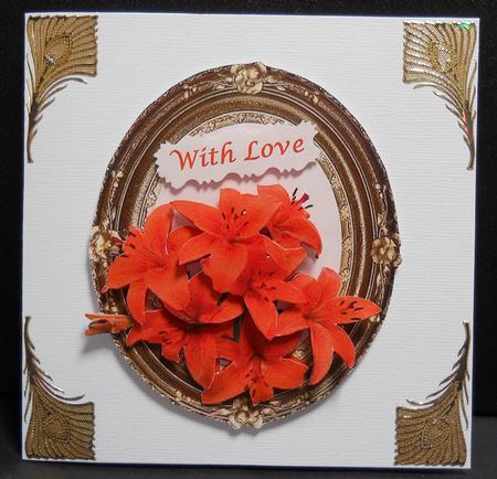 Orange Lily with Sentiments by Yvonne Middleton