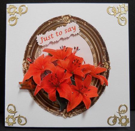 Orange Lilies with Sentiments 2 by Yvonne Middleton