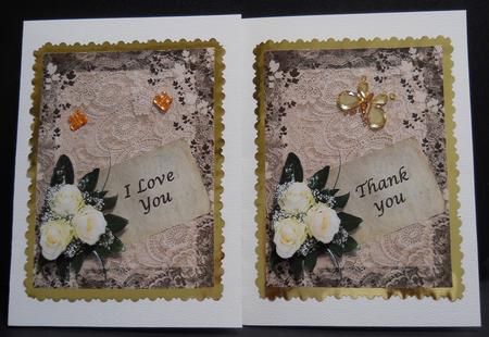 White Roses on Vintage Lace 3 by Yvonne Middleton