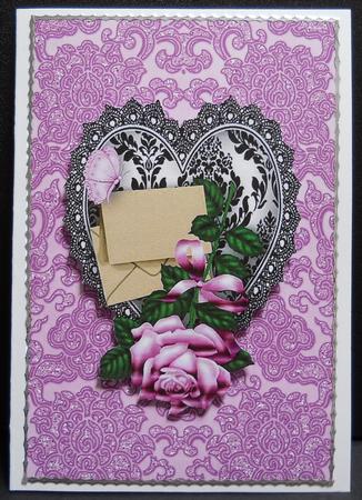 Lilac Embossed Glitter Pattern A4 Backing Paper by Yvonne Middleton