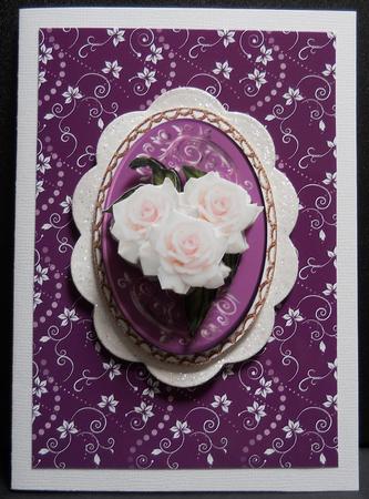 Mulberry Floral Background by Yvonne Middleton
