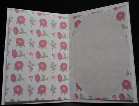 Red Wild Roses and Lace Insert by Yvonne Middleton