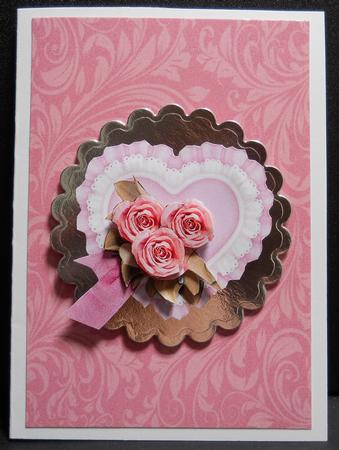 Dusky Pink Swirls Paper by Yvonne Middleton