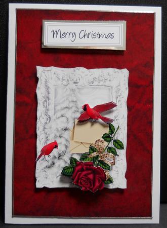 Dark Red Texture Paper by Yvonne Middleton