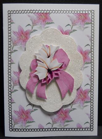Pink Stargazer Lily Vellum by Yvonne Middleton