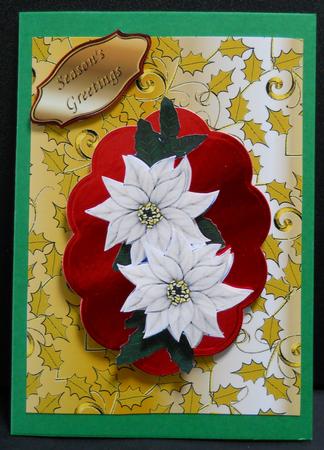 Holly Flourishes on Gold by Yvonne Middleton