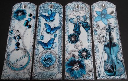 Crystal Dreams Bookmarks in Topaz by Yvonne Middleton