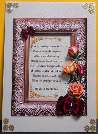 Beautiful Star Sympathy Card Front by Yvonne Middleton