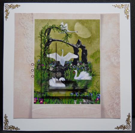 Swans in the Night - Pyramid by Yvonne Middleton