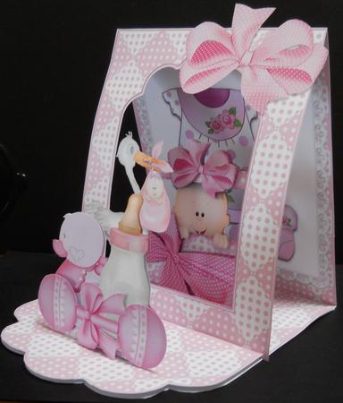 3D Open Front Easel Kit - Precious Gift It's a Girl by Yvonne Middleton