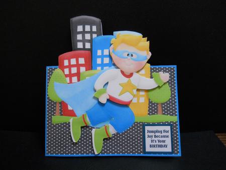 Super Boy Shaped Card by Yvonne Middleton