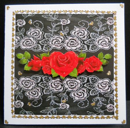 Red Roses and Lace by Yvonne Middleton