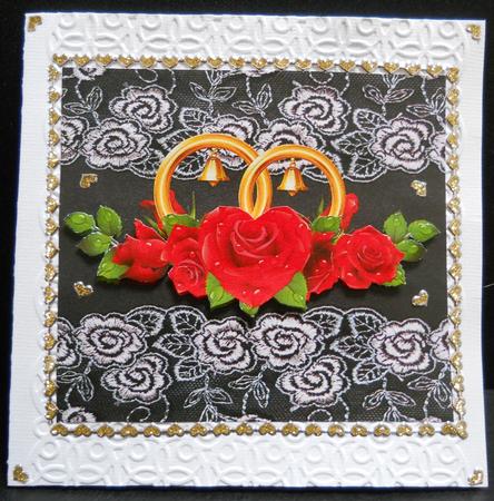 Red Roses, Rings and Lace by Yvonne Middleton