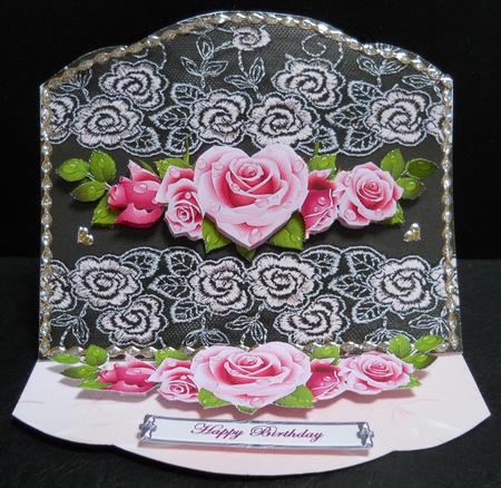 Pink Roses and Lace by Yvonne Middleton