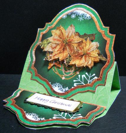 Gold Poinsettia Easel by Yvonne Middleton