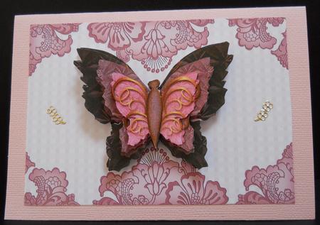 Dusky Pink Check Damask Edge A4 Backing Paper by Yvonne Middleton