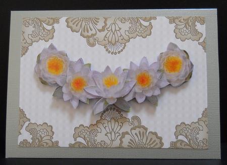 Olive Check Damask Edge A4 Backing Paper by Yvonne Middleton