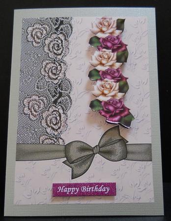 Lace and Flowers Backing Sheet by Yvonne Middleton