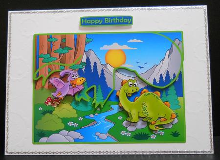 Fun with Dinos - Envelope Card - Decoupage by Yvonne Middleton