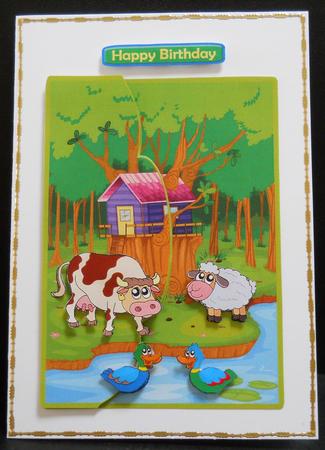 A Day at the Farm - Envelope Card - Decoupage by Yvonne Middleton