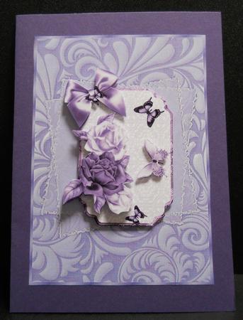 Palm Leaves A5 Card Bases in Rose and Lilac by Yvonne Middleton